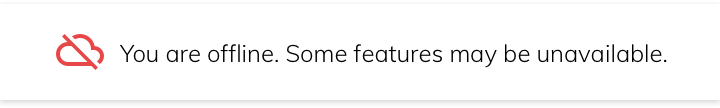 Offline notification bar